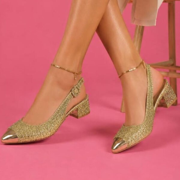 Shinny Sling Back Shoes for Women