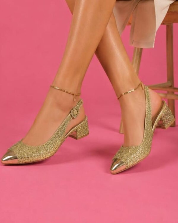 Shinny Sling Back Shoes for Women