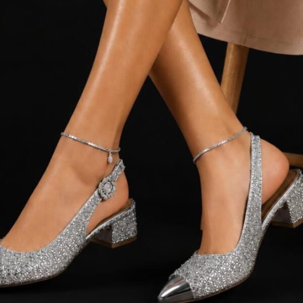 Shinny Color Sling Back Shoes for Women
