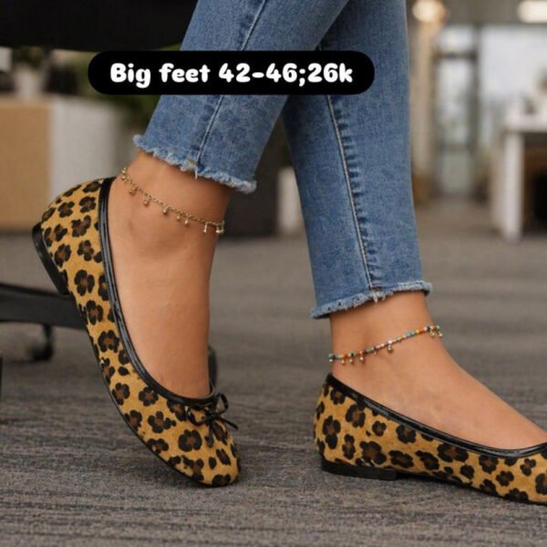 Tiger Skin Flat Shoes for Women