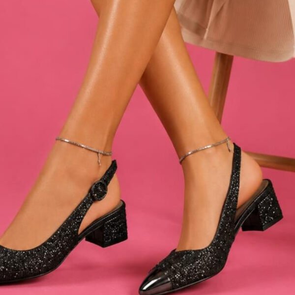 Shinny Sling Back Shoes for Women