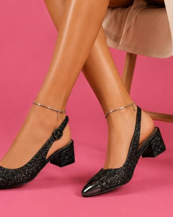 Shinny Sling Back Shoes for Women